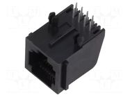 Connector: RJ45; socket; PIN: 8; Layout: 8p8c; THT; angled GCT