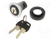 Switch: rotary with ID-key; 22mm; Stabl.pos: 1; IP65; Pos: 3 SCHLEGEL