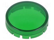 Actuator lens; RONTRON-R-JUWEL; transparent,green; Ø19.7mm SCHLEGEL