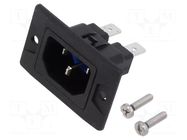 IEC 60320 connector 6080 Connector Inlet 10A C14 SCHURTER