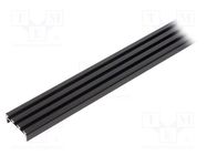 Profiles for LED modules; black; 1m; GIZA; aluminium; anodized KLUŚ