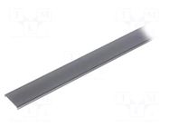 Cover for LED profiles; black; 1m; LIGER-22; push-in KLUŚ