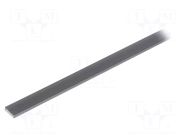 Cover for LED profiles; black; 1m; LIGER-11; push-in KLUŚ