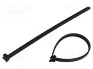 Cable tie; L: 210mm; W: 8mm; polyamide; 785N; black; Ømax: 47mm; KR HELLERMANNTYTON