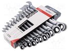 Wrenches set; combination spanner,with ratchet; 12pcs. WIHA