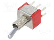 Switch: toggle; Pos: 2; DPDT; ON-ON; 2A/250VAC; 5A/28VDC; -30÷85°C E-SWITCH