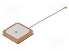 Antenna; GNSS,GPS; 2dBi; RHCP; for building in; 25x25mm; -40÷85°C YIC