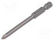 Screwdriver bit; Pozidriv®; PZ1; Overall len: 70mm FELO