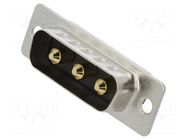 Connector: Special D-Sub; PIN: 3; plug; male; on PCBs; THT; MHCD MH CONNECTORS