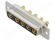 Connector: Special D-Sub; PIN: 5; plug; female; on PCBs; THT; MHCD MH CONNECTORS
