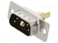 Connector: Special D-Sub; PIN: 5(1+4); plug; male; for cable; MHCD MH CONNECTORS
