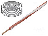 Wire; H05Z-K; stranded; Cu; 0.5mm2; LSZH; red-white; 300V,500V; 100m HELUKABEL