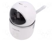 Camera IP; white; USB B micro socket; 1.2m; free-standing; 355° LOGILINK