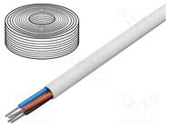 Wire; SCYY; 4x0.22mm2; round; stranded; Cu,tinned; PVC; white; 150V TECHNOKABEL