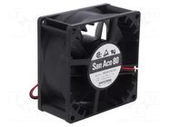 Fan: DC; axial; 12VDC; 80x80x38mm; 153m3/h; 51dBA; ball; 6300rpm SANYO DENKI