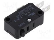 Microswitch SNAP ACTION; 10A/250VAC; 0.6A/125VDC; without lever OMRON Electronic Components