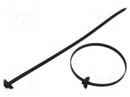 Cable tie; with fixing lugs; L: 375mm; W: 7.6mm; black; polyamide HELLERMANNTYTON