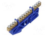 Connector: terminal block; for DIN rail mounting; blue; ways: 1 PAWBOL