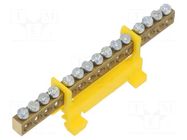 Connector: terminal block; for DIN rail mounting; yellow; ways: 1 PAWBOL