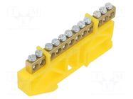 Connector: terminal block; for DIN rail mounting; yellow; ways: 1 PAWBOL
