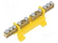 Connector: terminal block; for DIN rail mounting; yellow; ways: 2 PAWBOL