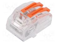 Quick splice; 32A; 450V; for cable; spring clamp; 0.5÷4mm2; ways: 1 PAWBOL