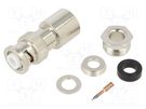 Plug; coaxial; male; straight; soldering,clamp; for cable; MHV AMPHENOL RF