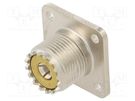 Socket; UHF (PL-259); female; straight; soldering; PBT; 300MHz AMPHENOL RF