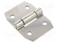 Hinge; Width: 70mm; stainless steel; H: 50mm; without coating ELESA+GANTER