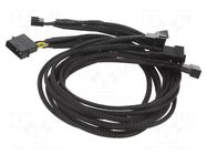 Wire: for fan supplying; Plug: straight; 0.45m; splitter 5x Akasa