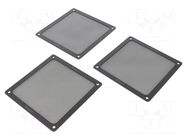 Filter; Ø140mm; plastic; 3pcs; black; Mounting: magnet,screws Akasa