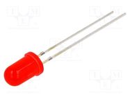 LED; 5mm; red; 220÷330mcd; 30°; Front: convex; 15V; No.of term: 2 OPTOSUPPLY