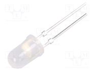 LED; 5mm; red; 4800÷6600mcd; 30°; Front: convex; 2.1÷2.6V; -30÷85°C OPTOSUPPLY