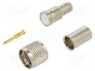 Plug; UHF mini; male; straight; soldering,crimped; for cable; PTFE AMPHENOL RF