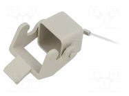 Protection cover; Han 3A-C/P-f.Hood--DL-grey-w.cord HARTING