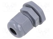 Cable gland; M16; 1.5; IP68; polyamide; grey; Entrelec TE Connectivity