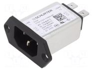 For panel mounting; 15A; Des: filter SCHURTER