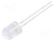 CRLED; blue; 8mm; 5800mcd; 30°; Front: convex; 20VDC; No.of term: 2 OPTOSUPPLY