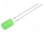 LED; green; 5mm; 500÷750mcd; 140°; Front: flat; 15VDC; No.of term: 2 OPTOSUPPLY