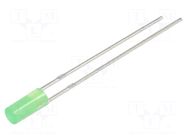 LED; green; 3mm; 500÷750mcd; 110°; Front: flat; 2.9÷3.4VDC; -30÷85°C OPTOSUPPLY