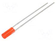 LED; red; 3mm; 100÷150mcd; 110°; Front: flat; 2.1÷2.6VDC; -30÷85°C OPTOSUPPLY