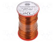 Coil wire; double coated enamelled; 0.7mm; 0.5kg; -65÷200°C INDEL