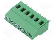 PCB terminal block; angled 90°; 5mm; ways: 6; on PCBs; 2.5mm2; 16A ADAM TECH