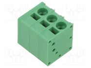 PCB terminal block; angled 90°; 5mm; ways: 3; on PCBs; 24AWG÷12AWG ADAM TECH