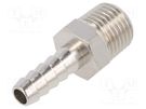 Push-in fitting; connector pipe; nickel plated brass; 7mm PNEUMAT