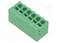 PCB terminal block; angled 90°; 5mm; ways: 6; on PCBs; 24AWG÷12AWG ADAM TECH