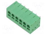Connector: PCB terminal block; terminal; 20A; 300V; straight; 1x6 ADAM TECH