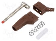 Connector: 4mm banana; plug; 32A; 30VAC; 60VDC; brown; 2.5mm2 STÄUBLI