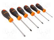 Kit: screwdrivers; Phillips,slot; BahcoFit; 6pcs. BAHCO