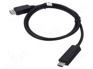 Cable; DisplayPort plug,both sides; DisplayPort 1.2; 1m; black DIGITUS
